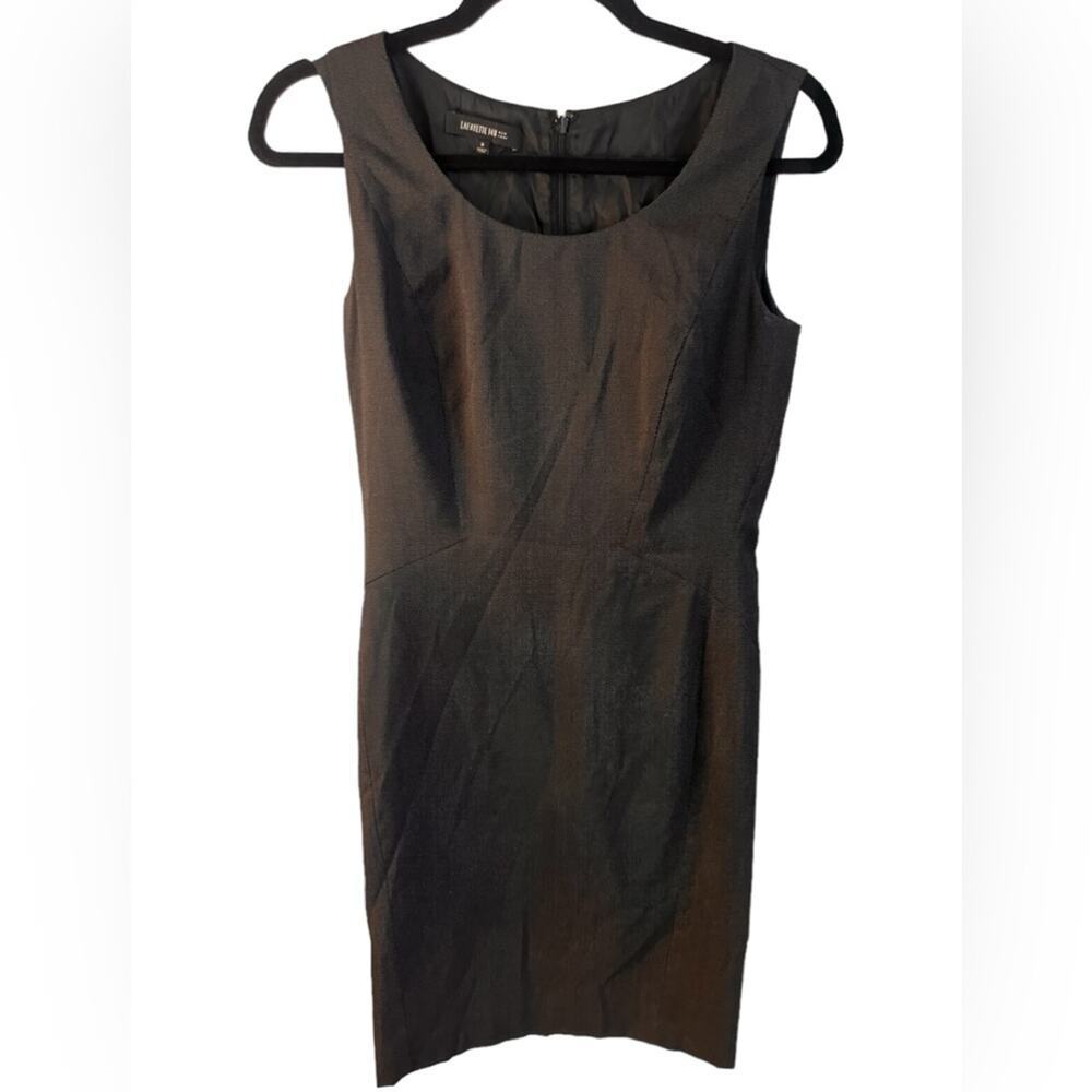 Lafayette 148 Micro Dot Virgin Wool Sleeveless Knee Length Dress Size 0